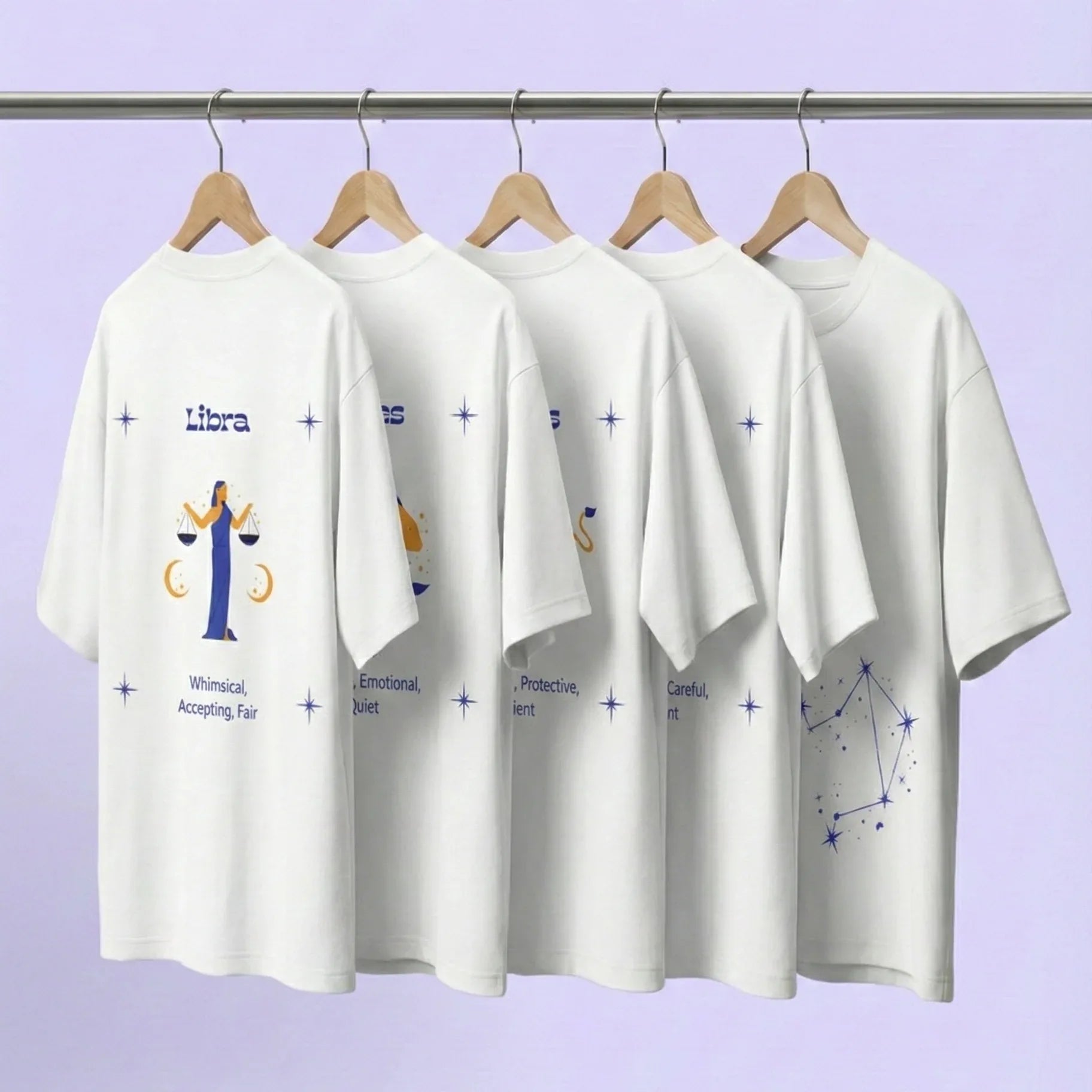 Zodiac Sign Oversized T-Shirt - Drippyx