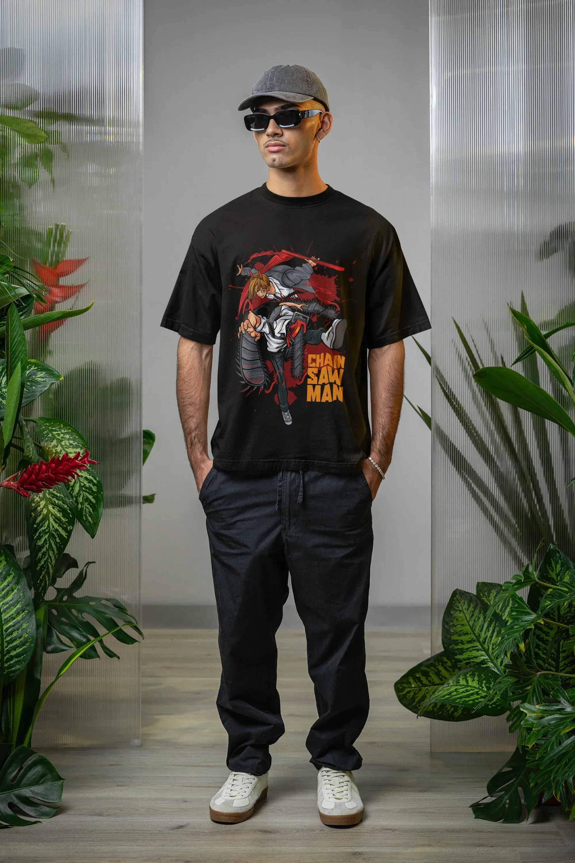 oversized-t-shirt-mockup-featuring-a-man-with-sunglasses-posing-with-plants-m54654_1 - Drippyx