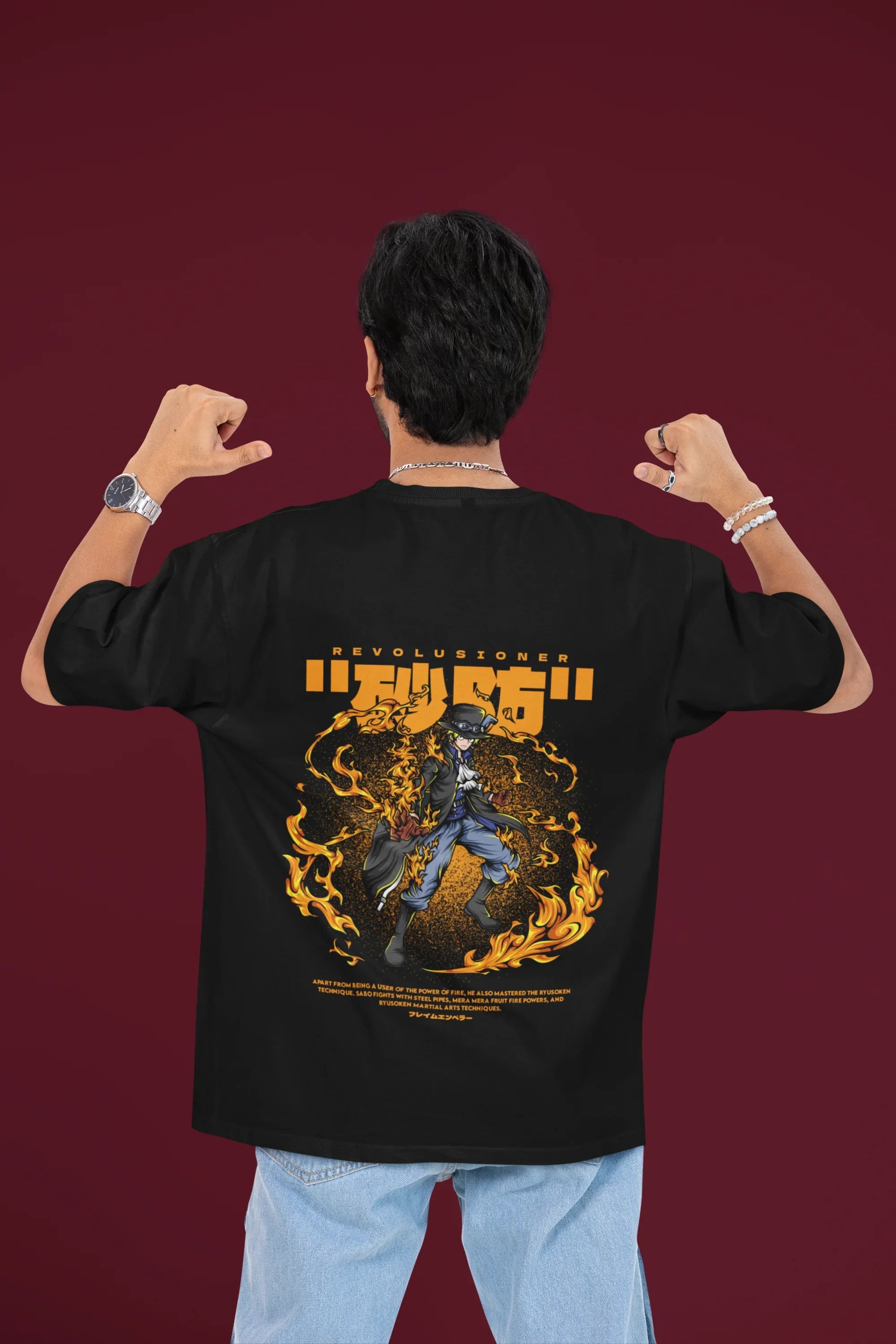 Drippyx SOBO oversized T-shirt in heavyweight terry cotton, showcasing its relaxed fit and textured fabric.