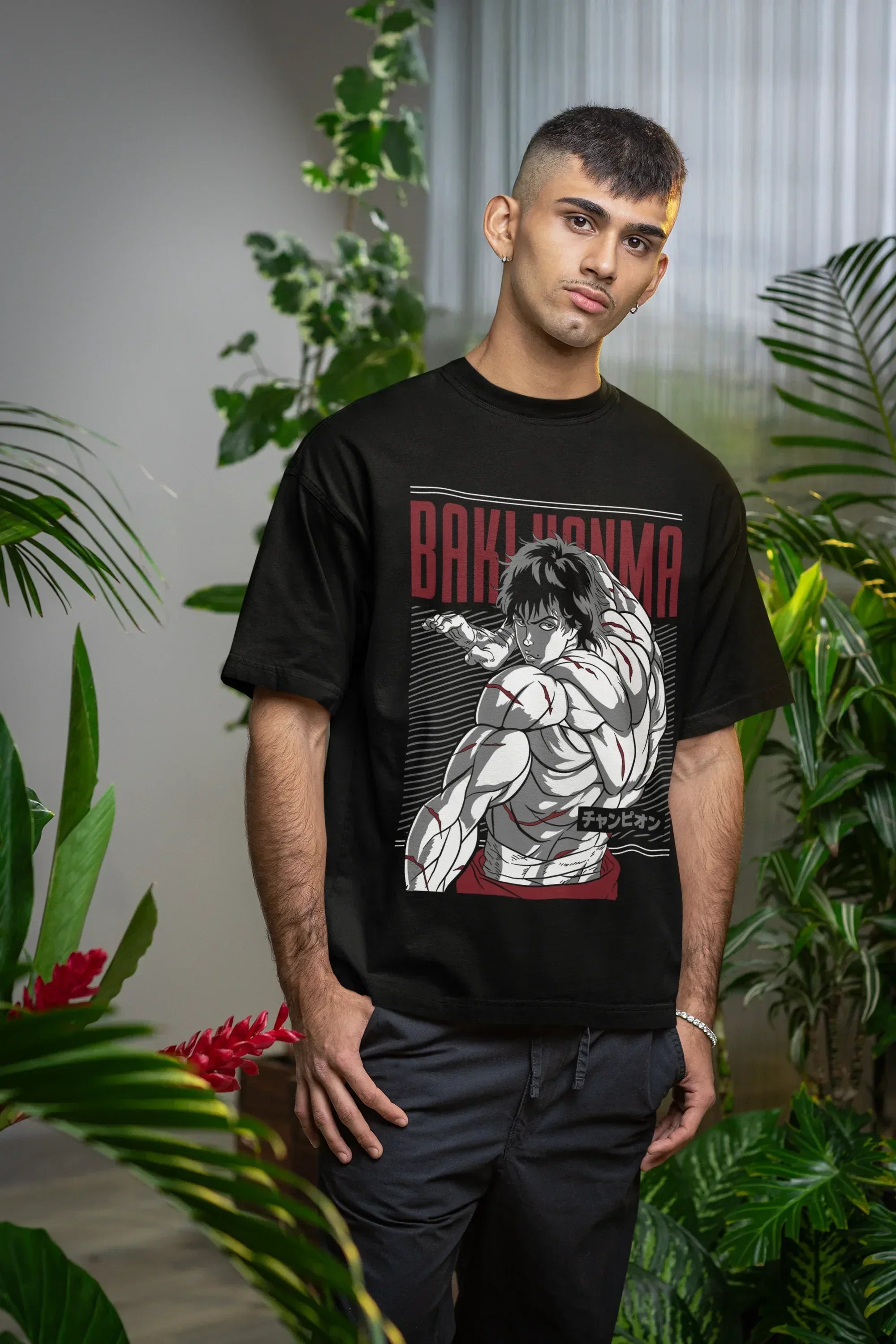 secret-garden-inspired-mockup-featuring-a-man-wearing-an-oversized-t-shirt-m54655 - Drippyx