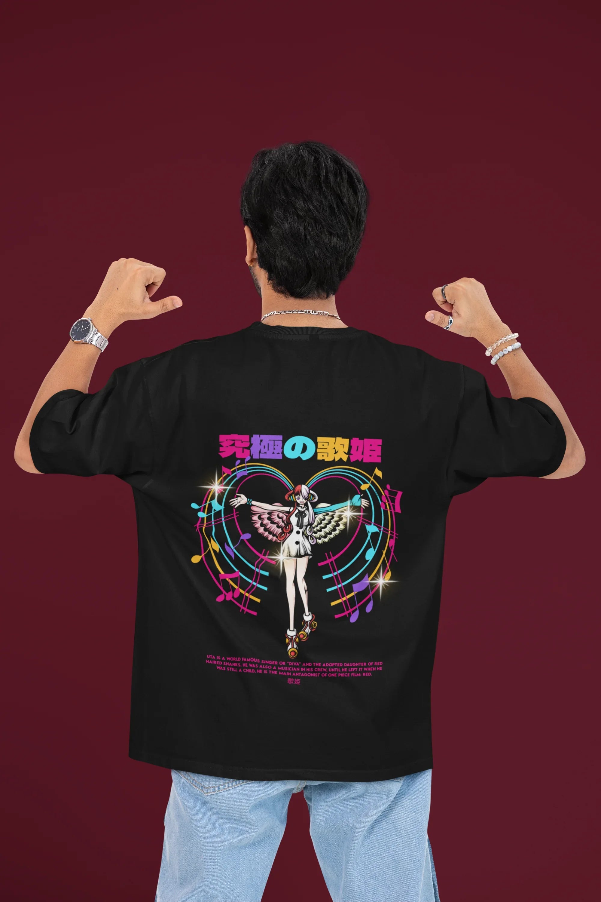 Drippyx oversized T-shirt made of terry cotton with 260 GSM heavyweight fabric, featuring a relaxed fit and casual style.